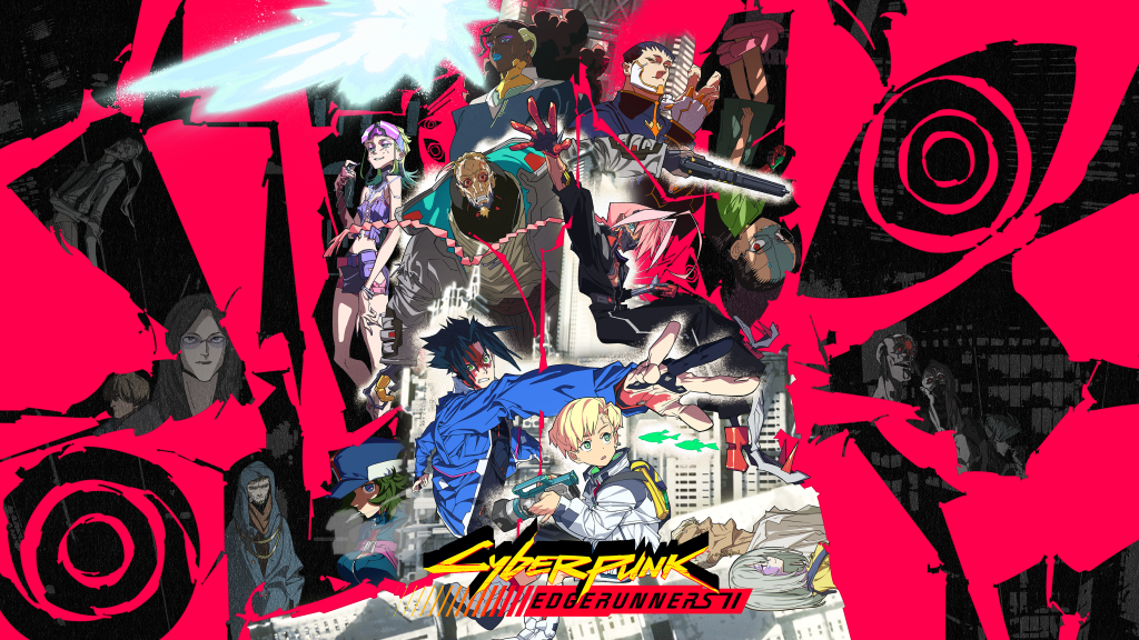 Cyberpunk: Edgerunners 2 animesinin Netflix çıkışı ve Cyberpunk 2077 Güncelleme 2.5 duyurusu için resmî tanıtım görseli